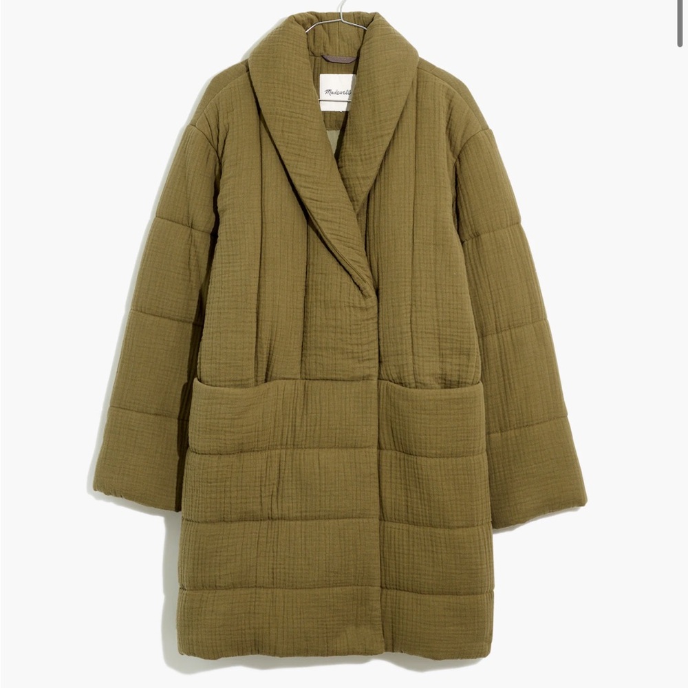 Madewell Lightspun Dumont Quilted Jacket in Distant Surplus